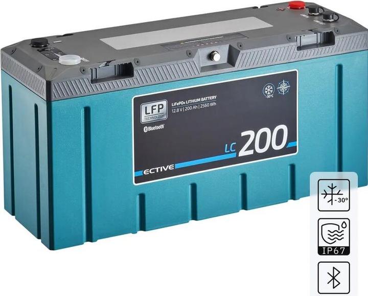 Image du produit Ective LC 200 Marine LT IP67 Pile d'alimentation au lithium LiFePO4 (12 V, 200 Ah)