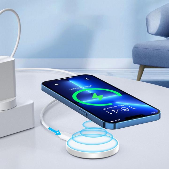 Image du produit Choetech Bezprzewodowa ładowarka indukcyjna 2w1 T603-F, uchwyt (biała) (15 W)