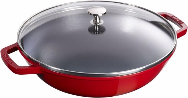 Image du produit Staub Wok avec couvercle en verre (37 cm, Wok, Fonte)