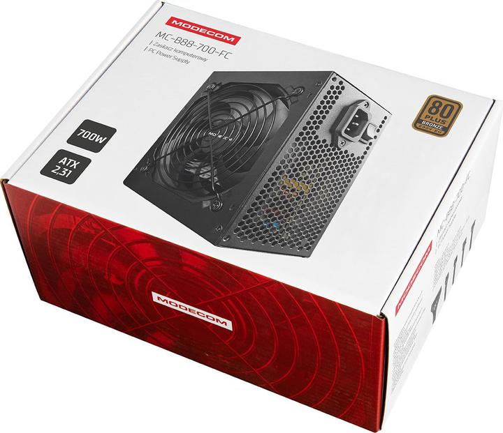 Produktbild Modecom ZASILACZ MC-B88-700FC 80+ BRONZE 230V EU (700 W)