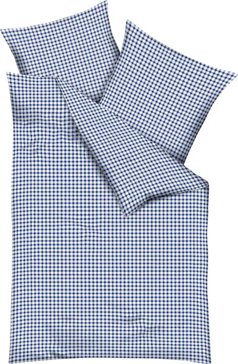 Produktbild Kaeppel Biber Bettwäsche Vichy Karo blau (Duvetbezug, 135x200 cm, 80x80 cm)