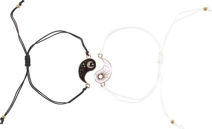 Produktbild Something Different Yin und Yang ArmbandAnhänger 2erPack Edelstahl (1.20 cm, 100% synthetisches Material)