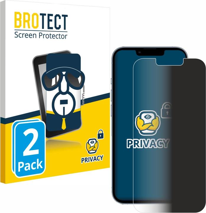 Actual product image BROTECT Anti-spy privacy film Blue light protection film (2 Piece, Apple iPhone 13 Pro)