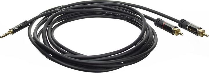Actual product image 1.5 meter High Quality audio connection cable 1x 3.5mm stereo jack male - 2x RCA male (1.50 m, 3.5mm jack (AUX))