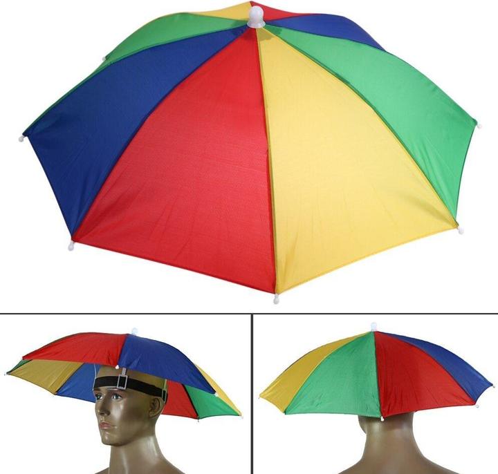 JTI Taschenschirm für den Kopf - farbenfrohes Design