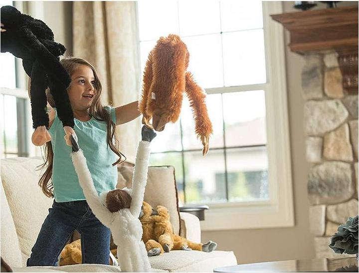 Image du produit Wild Republic Peluche écureuil suspendu avec bébé (51 cm)