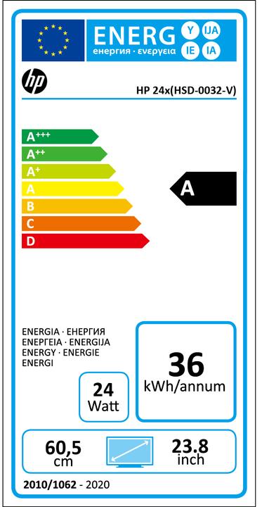 Energie-Label HP 24x (1920 x 1080 Pixel, 23.80")