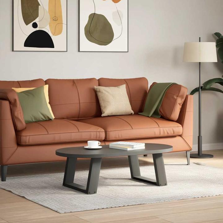 Actual product image VidaXL U-shaped coffee table legs 2 pcs. Anthracite 50x(30-31) cm steel table leg