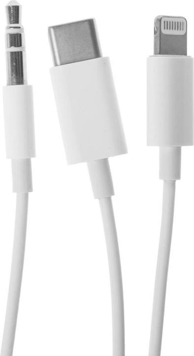 PowerGuard Lightning & USB-C Smartphone Car Audio AUX 3.5mm Audio Cable 1m (Lightning, USB Type C)