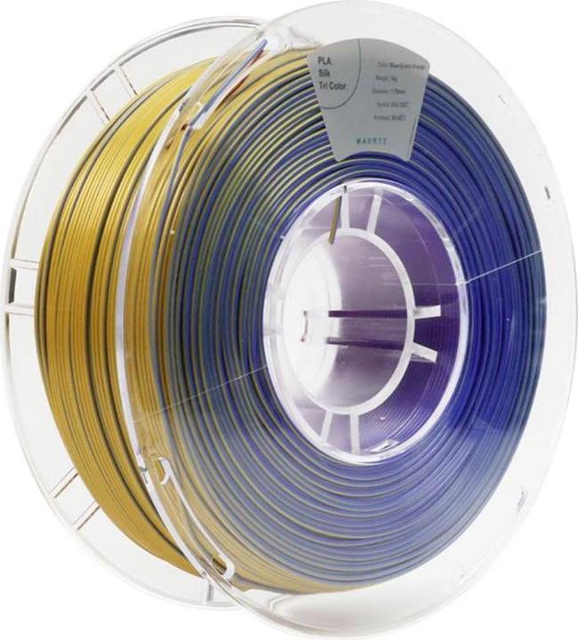 Produktbild Maertz PLA Silk Tri Color Blue-Yellow-Pink 1.75 mm 1.000 g (PLA, 1.75 mm, 1000 g, Mehrfarbig)