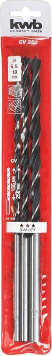 Actual product image kwb Beam drill set twist drill (10 mm, 6 mm, 8 mm)