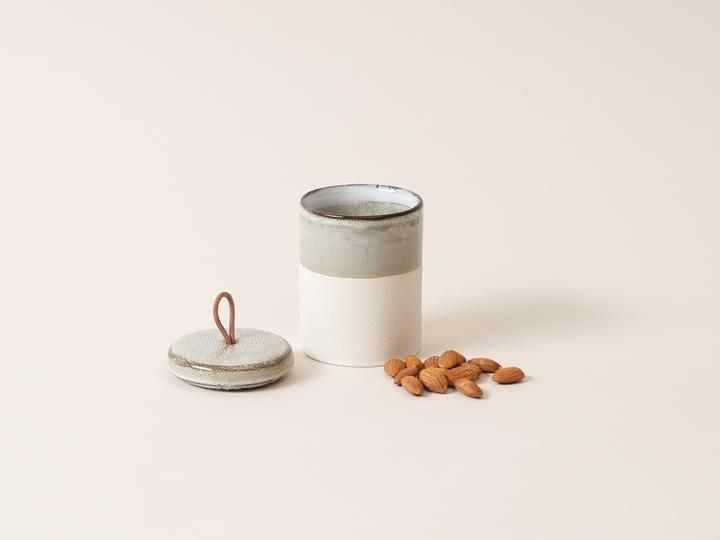 Actual product image Esmée Stone Cannister (7.5 x 7.5 x 10.5 cm)