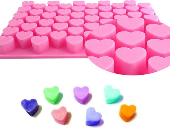 Produktbild König Design Silikon Eiswürfel Form Herz 55 Gitter Schokolade Gummi Bären Schale BPA Frei