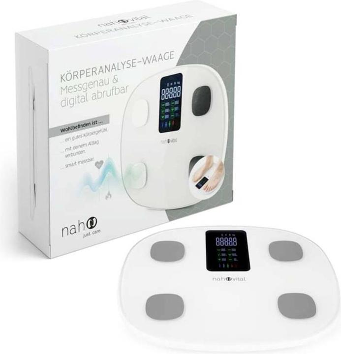 Image du produit Nah-vital Balance d'analyse corporelle Smart 6V Plage de pesée (max.)=150 kg Blanc (180 kg)