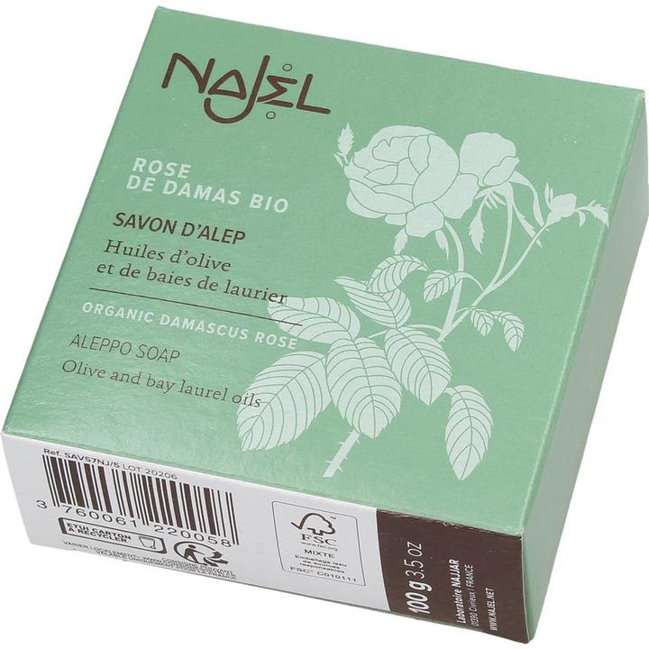 Actual product image Najel Savon Alep à la Rose de Damas Bio (Hard soap)