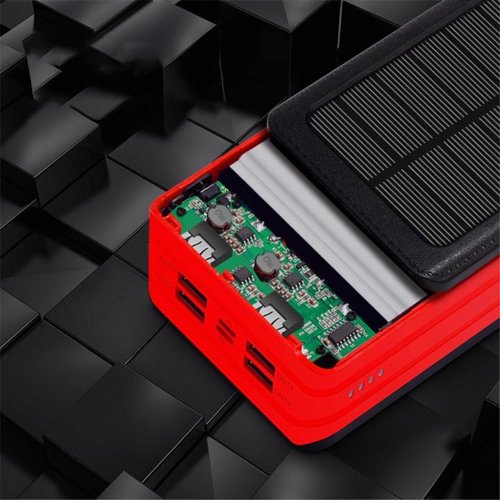 Image du produit Apfelkiste Banque d'énergie solaire extérieure LED 4x USB A (50000 mAh, 185 Wh)