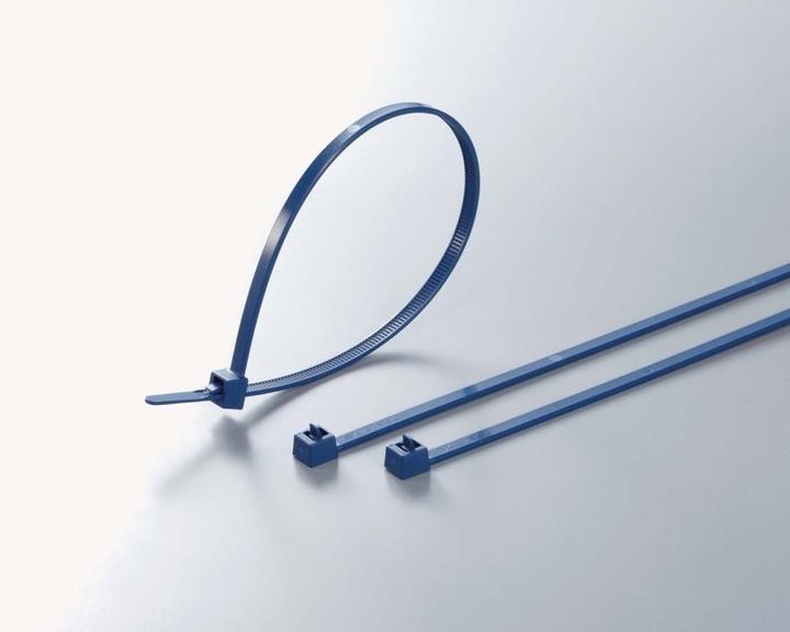 Actual product image HellermannTyton Cable tie 250x4,6mm blue (Plastic cable ties, 250 mm, 100 pcs.)