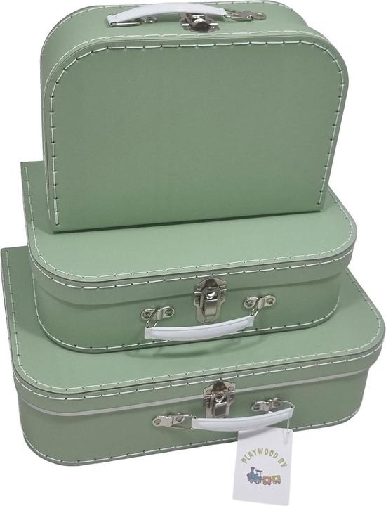 Immagine prodotto Playwood Set di valigie in cartone verde, 3 pezzi.