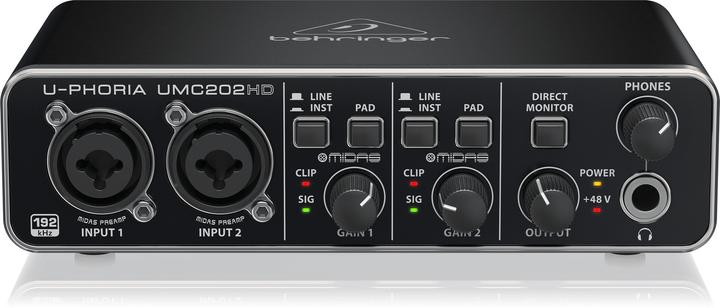 Actual product image Behringer UMC202HD recording audio interface (USB)