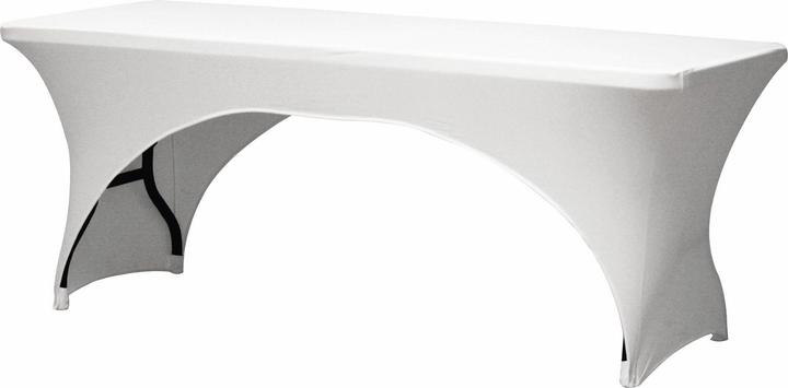 Perel Housse pour table rectangulaire en forme d'arc - Blanc