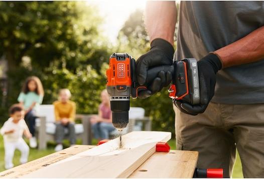 Productafbeelding Black & Decker Black&Decker accu klopboormachine 18V, zonder accu BCD383XN (Oplaadbare batterij)