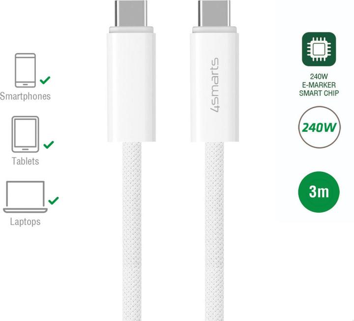 Immagine prodotto 4smarts USB C – USB C (3 m, USB 3.2 Gen 1)