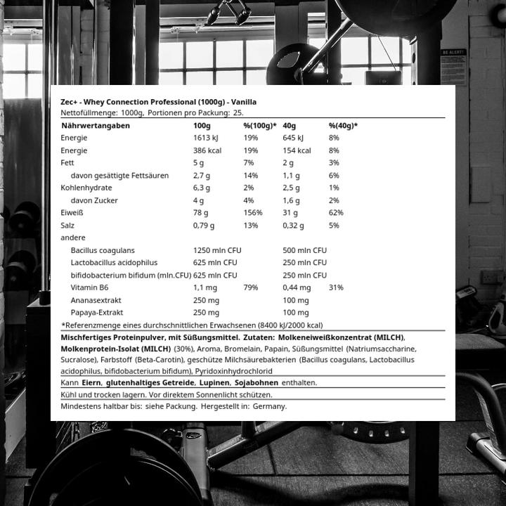Actual product image Zec+ Nutrition Whey Connection Professional (Vanilla, 1 pcs., 1000 g)