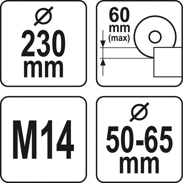Produktbild Yato Profi Universal Absaughaube für Winkelschleifer zum Trennen und Schneiden, 230 mm, M14 Aufnahme