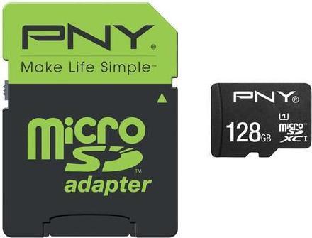 PNY microSDXC128GB Hoge prestaties (128 GB, microSDHC, U1, UHS-I)