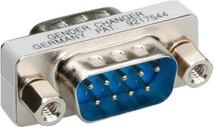 Produktbild Roline Mini-Gender-Changer, 9-Pol Stecker-Stecker (RS-232) (0.09 m, Mini DIN)