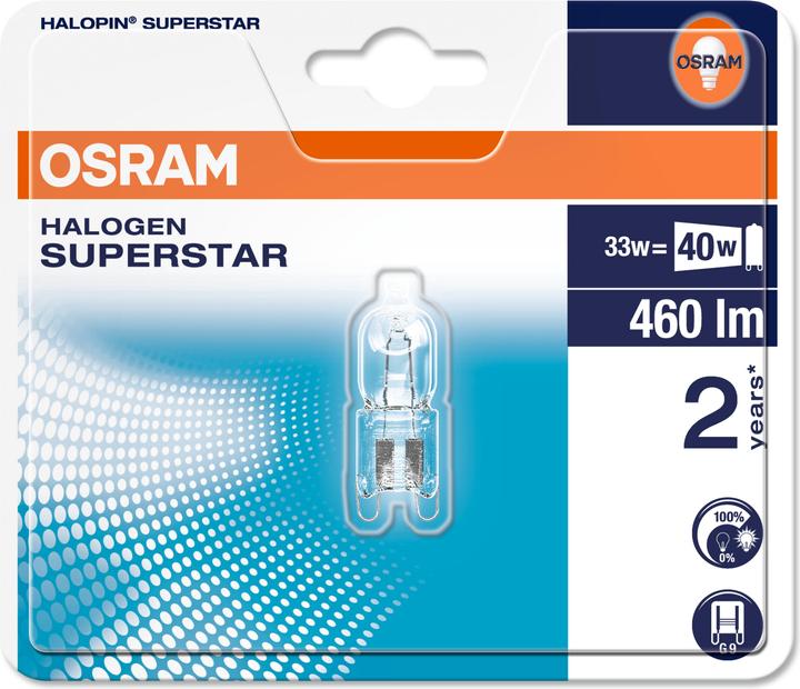 Produktbild Osram Halopin Eco Super (G9, 33 W, 460 lm, 1 x, G)