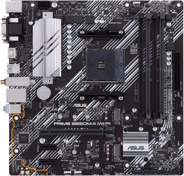 ASUS PRIME B550M-A WI-FI (AM4, AMD B550, mATX)