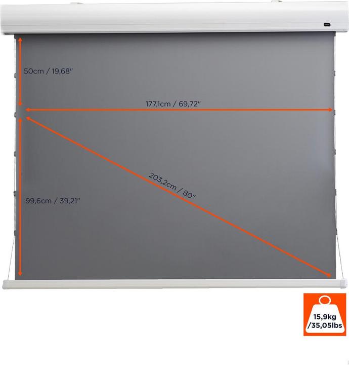 Produktbild Celexon HomeCinema Motorleinwand Tension 177 x 99 cm, 80 - Dynamic Slate ALR (16:9)