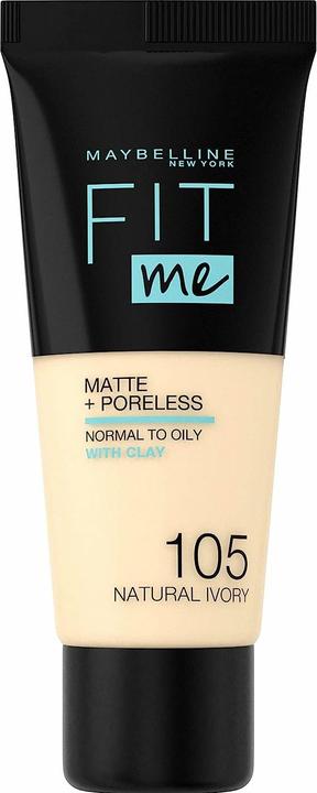 Produktbild Maybelline New York Fit Me Matte + Poreless Liquide Foundation 105 Natural Ivory 30ml (105 Natural Ivory)