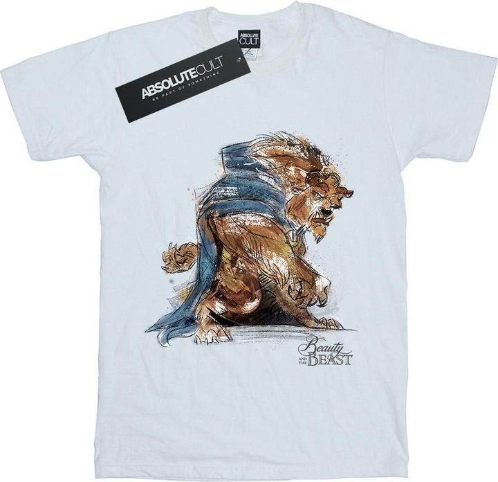 Immagine prodotto Disney Beauty And The Beast Beast Sketch Maglietta Ampia Donna (S)