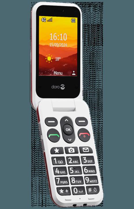 Produktbild Doro Leva L30, Clamshell, Single SIM, 7,11 cm (2,8"), 2 MP, 1150 mAh, Rot, Weiss (2.80", 2 Mpx, 4G)