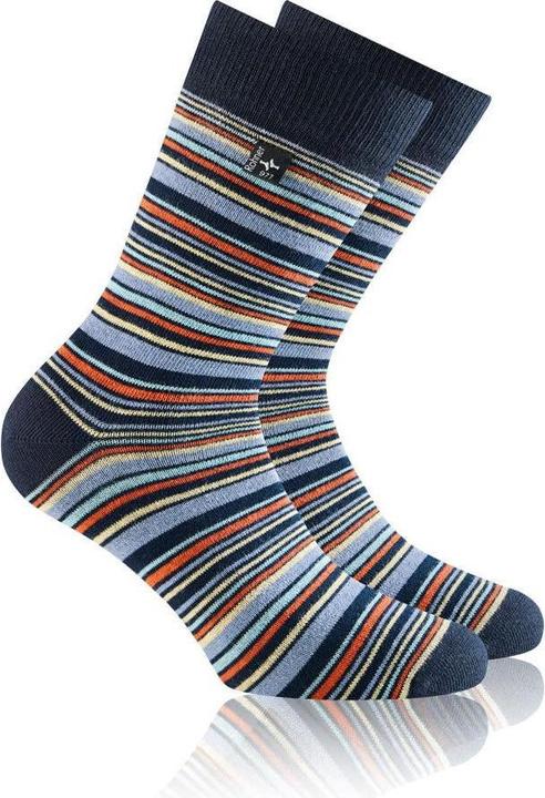 Rohner Fashion - Navy / Colored striped (Einzelpack, 39 - 42)