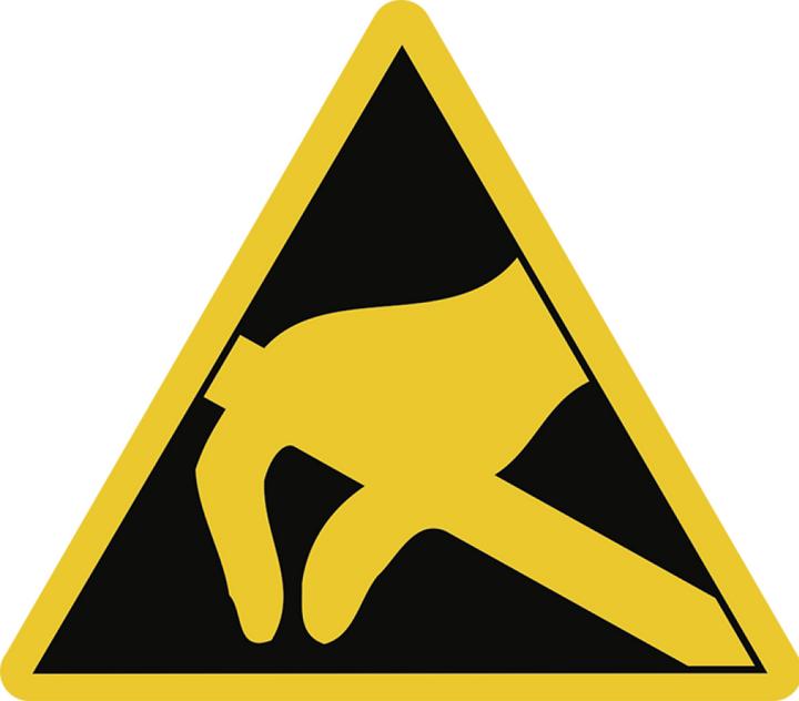 Actual product image Moravia Warning sign for electrostatically sensitive components Foil, 25 mm