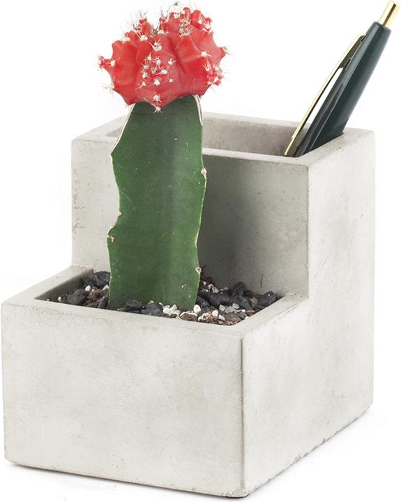 Actual product image Kikkerland Concrete Desktop Planter