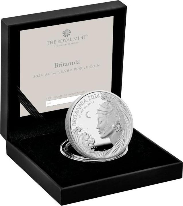 Actual product image The Royal Mint Silber Britannia 1 oz PP - 2024 (999, 2024)