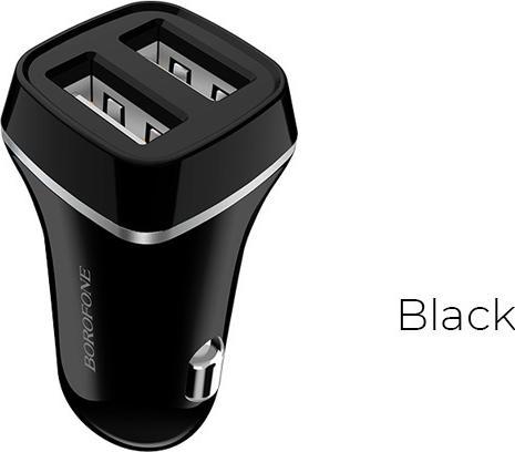 Borofone Autoladegerät BZ2 mit zwei USB-Anschlüssen (2,4A) schwarz