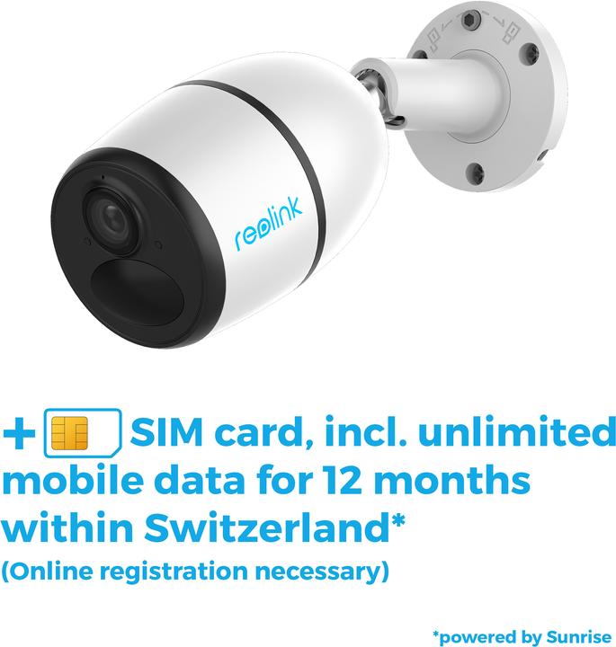 Reolink GO 4G including unlimited data for 12 months (1280 x 720 pixels)