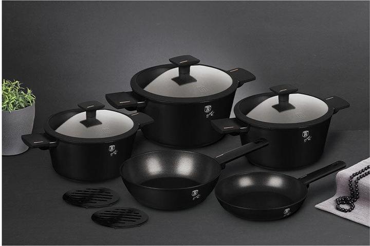Immagine prodotto BerlingerHaus Haus 10-teiliges Kochgeschirr-Set Monaco Collection (Set di pentole e padelle da cucina, Alluminio)