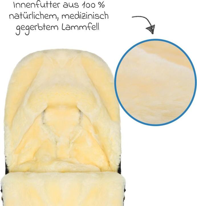 Produktbild Fillikid Fusssäcke für Kinderwagen & Buggys Lammwoll-Fusssack Makalu Wool für Buggy, Sport-