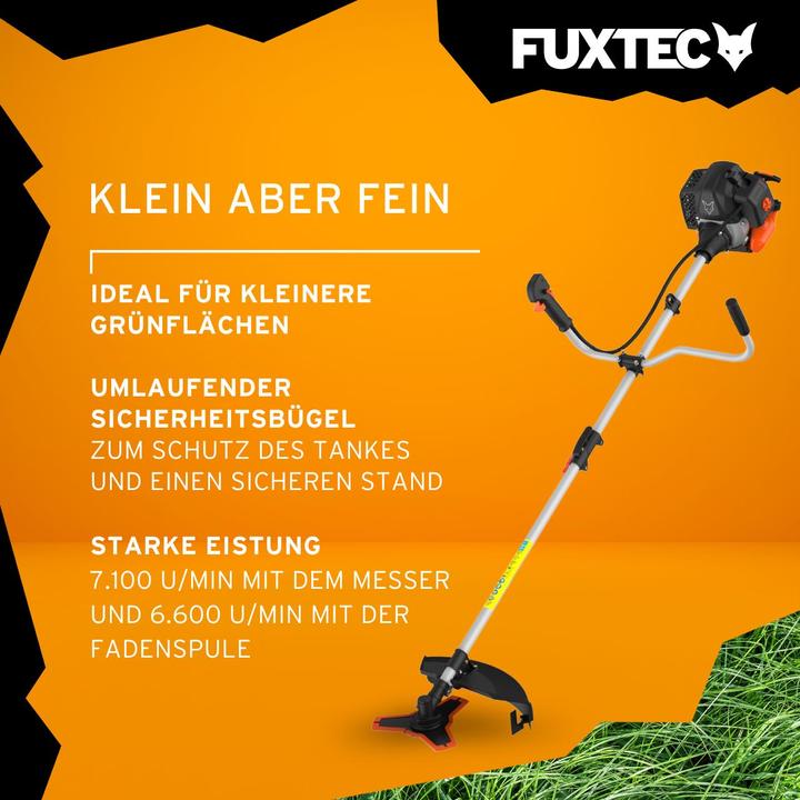 Image du produit Fuxtec FX-MS125 Débroussailleuse 2 temps (Fils coupe-herbe, Lame de coupe en métal)
