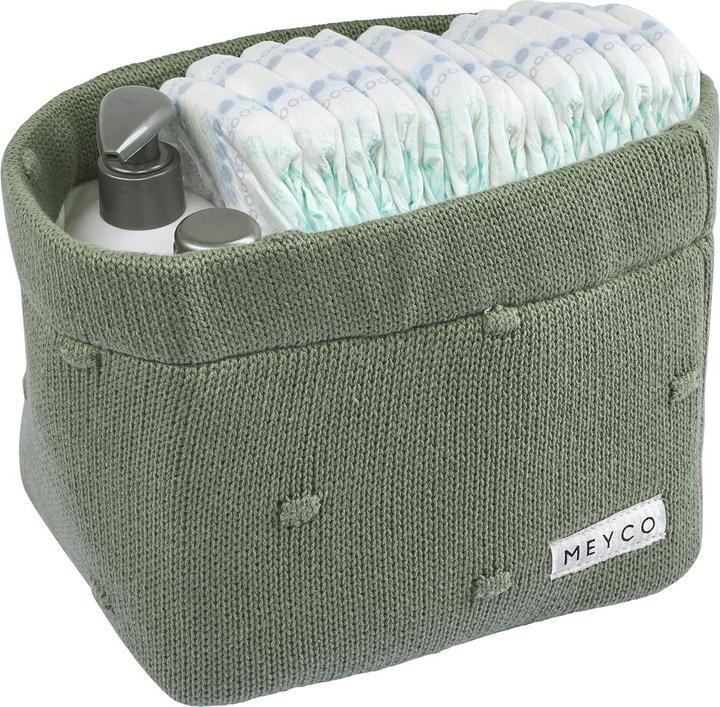 Image du produit Meyco Panier à langer medium Mini Knots forest green