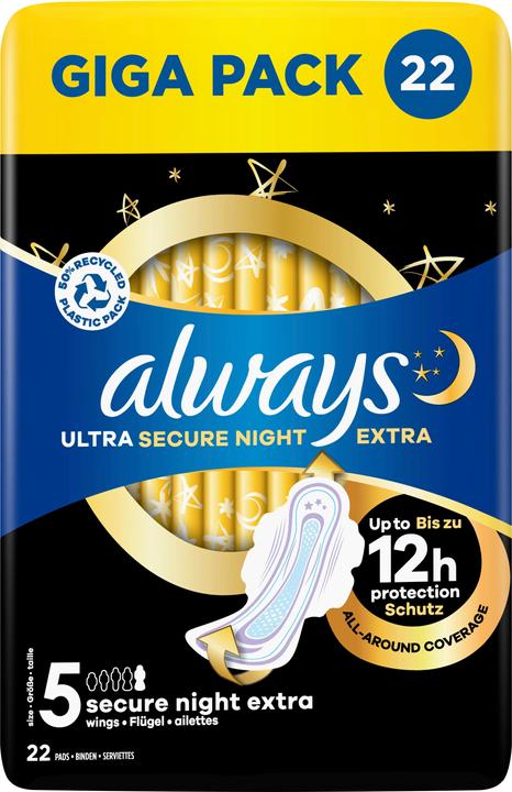Actual product image Always Ultra Secure Night Extra (22 x, Sanitary pads)