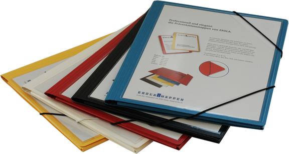 Produktbild Erola Präsentationsmappe A4 schwarz mit Sichttasche + 3 Klappen (A4, 1 x)