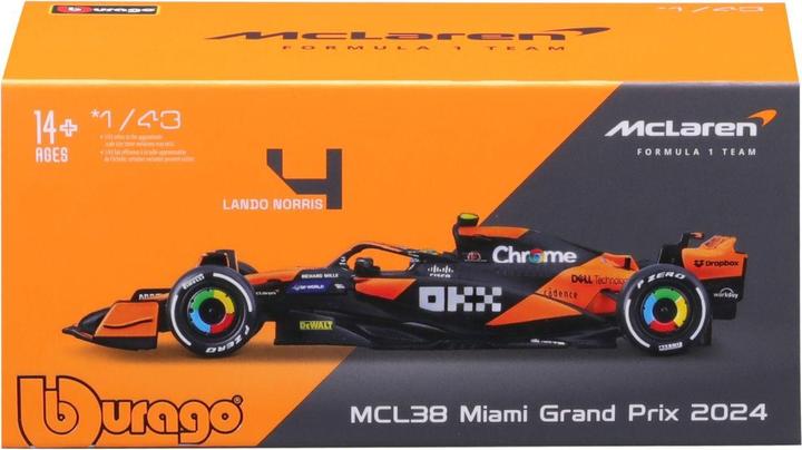 Immagine prodotto Bburago McLaren F1 MCL38 1/43 Norris 2024