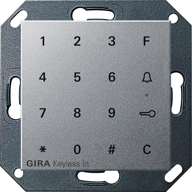 Actual product image Gira Keyless In keypad System 55 F aluminium